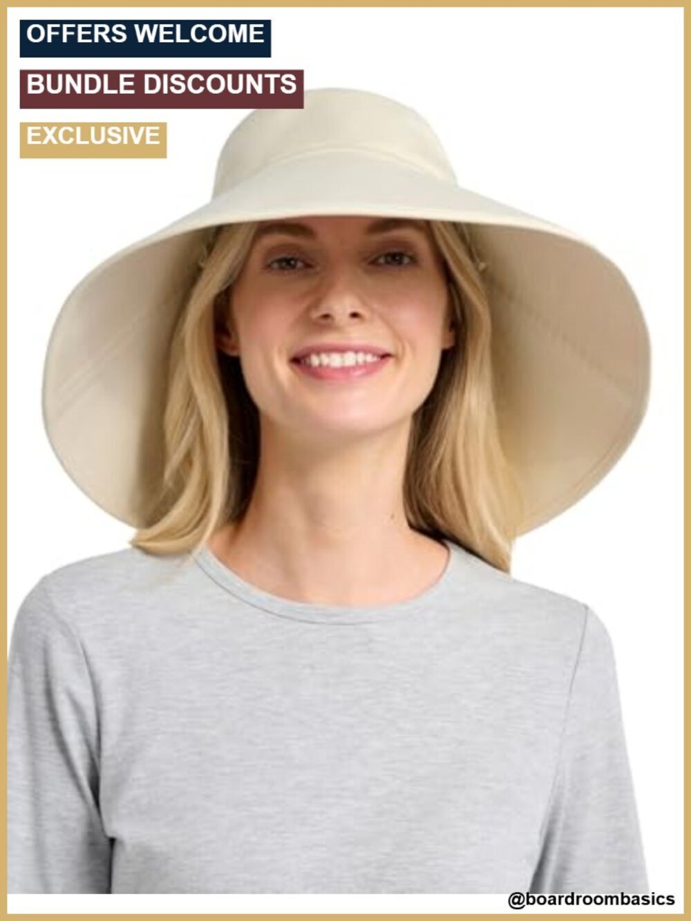 Women's UPF 50+ Wide Brim Sun Hat | Packable Travel Beach Hat